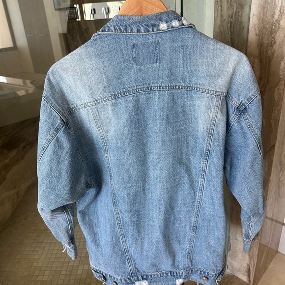 Boho Intentionally Rustic Denim Long Jacket - Picture 6 of 7